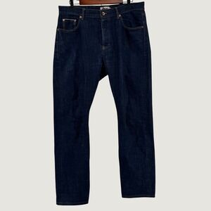 Taylor Stitch Slim Fit Jeans Mens 34 Indigo Selvedge Denim Button Fly
